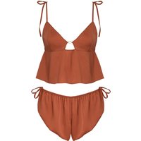 Bluebella Nicole Set aus Camisole und Shorts Gebackener Ton von Bluebella - DE