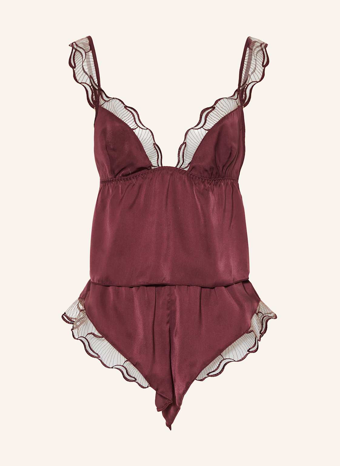 Bluebella Shorts-Schlafanzug Marabel Aus Satin rot von Bluebella