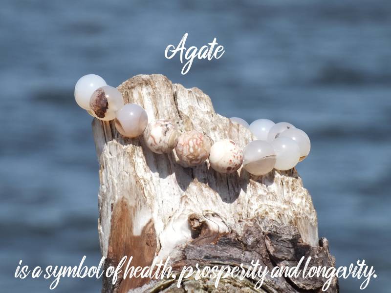 Crazy Achat Perlen Armband, Rock Geschenk Für Ihn von BluebellebyPaula