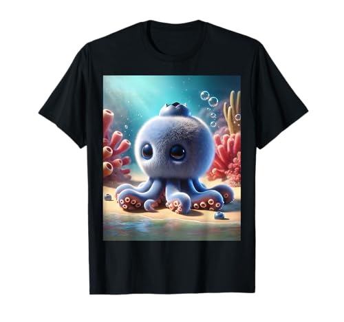 Blueberrinni Octopussini Italian Brainrot Meme für Kinder T-Shirt von Blueberrini Octopusini Boys Girls Trendy Tee
