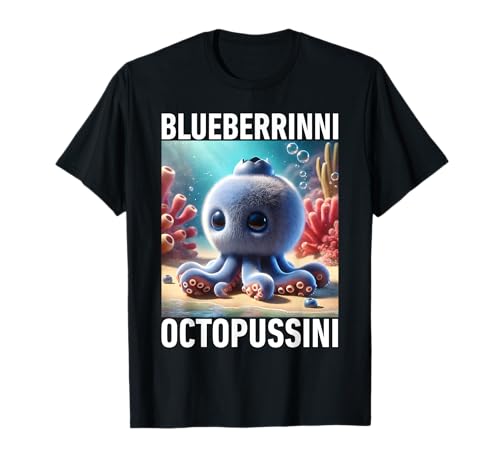 Blueberrinni Octopussini Italian Brainrot Meme für Kinder T-Shirt von Blueberrini Octopusini Boys Girls Trendy Tee