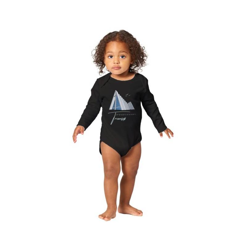 Baby Strampler Norwegen Tromsø Eismeerkathedrale Tromsö Ishavskatedralen Kleinkind Schrift Body Bild Unisex Druckknöpfe Langärmelig Bedruckt von BlueberryRoads