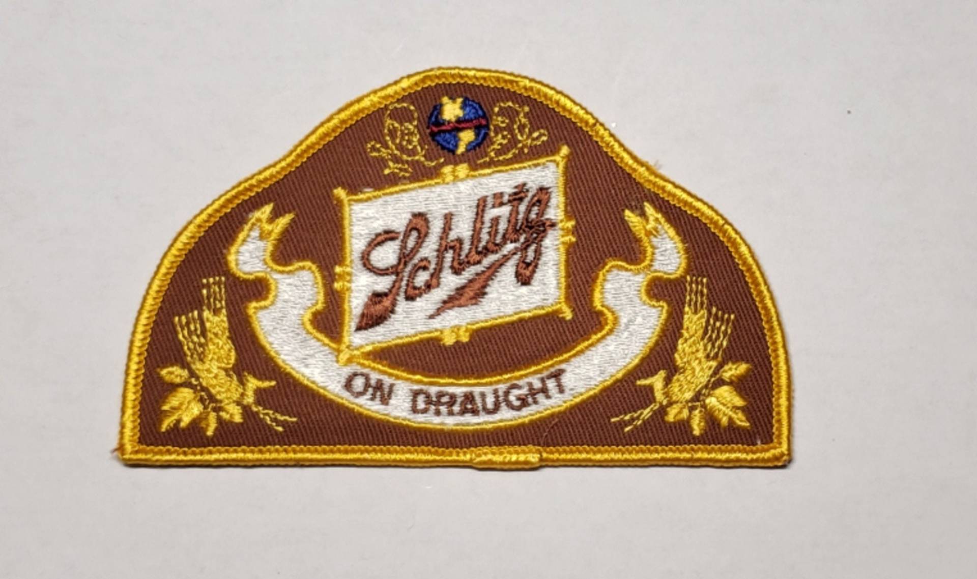 Schlitz On Draft Vintage Aufnäher, Braun 12x15cm H von BluebonnetPatches