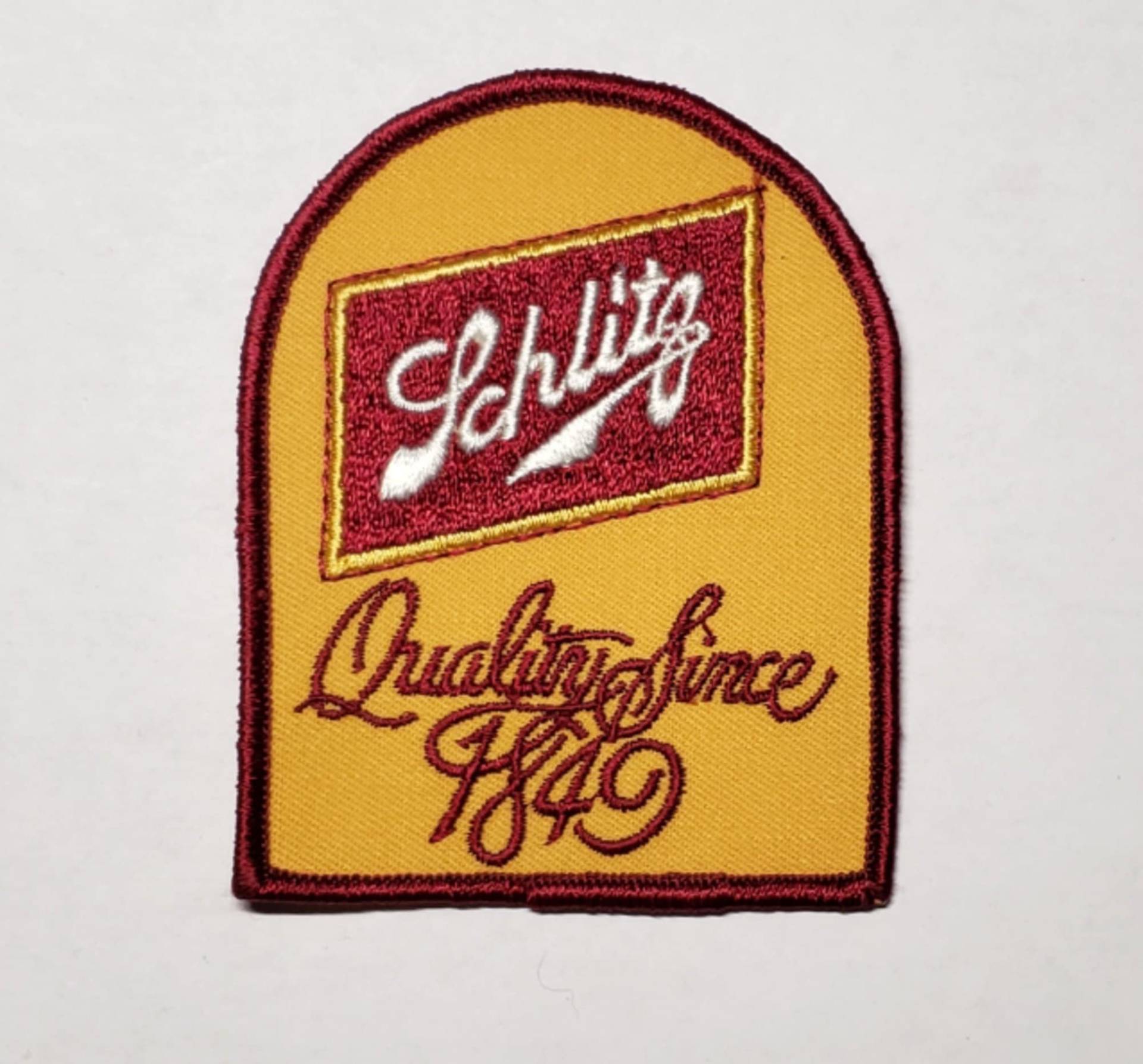 Schlitz Quality Seit 1849 Aufnäher Zum Aufnähen, Vintage, 8cm X 10cm von BluebonnetPatches