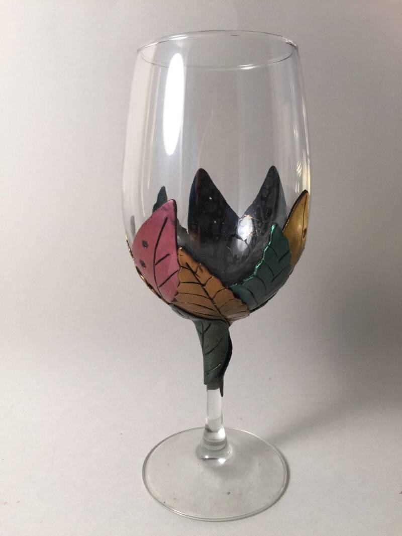 Blatt Bedeckt Weingläser von BluejayClay