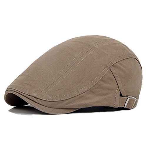 Bluelans® Trendige Vintage Gatsby Flatcap Schiebermütze Cabbie Ivy Flat Cap Golfermütze (Khaki) von Bluelans