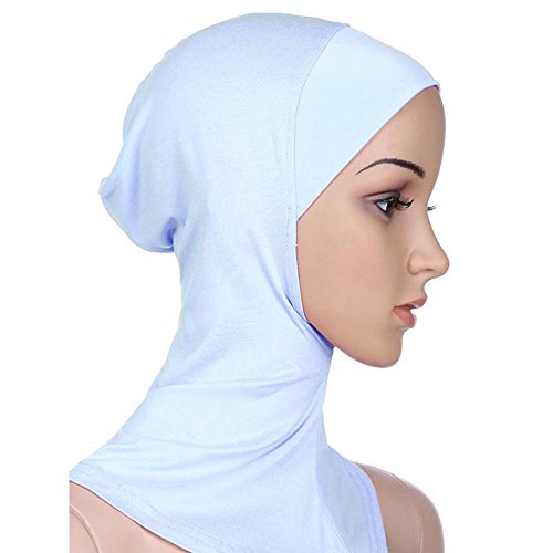 Bluelans® Islamischer Turban für Damen, Kopfbedeckung, Hals, Brustabdeckung, Haube, Hijab, Kappe unter Schal (weiß) von Bluelans
