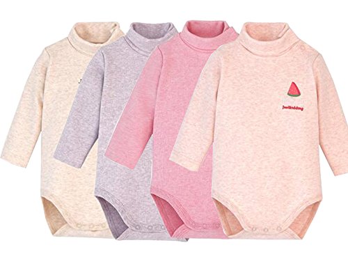 Blueleyu Baby Mädchen (0-24 Monate) Body Gr. 92, Pink Series (4 of Pack) von Blueleyu