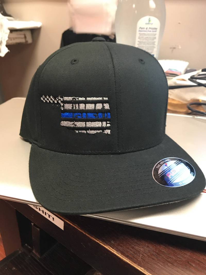 Oklahoma Thin Blue Line-Hut von Bluelineapparelco