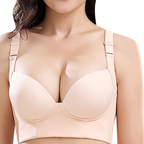 BH Damen Mit Bügel Grosse Grössen, Starker Halt Mesh Große Brüste Camisole Sport-BH Push Up Yoga Alltagstaugliche Bügelloser Klassischer BH von Bluelucon