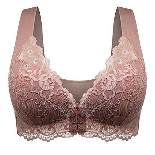 Bluelucon BH Damen Ohne Bügel Klassische BHS Plus Size BH Frauen Lacy Tops T-Rücken Damen Top Für Laufen Joggen Yoga Kaffee M von Bluelucon