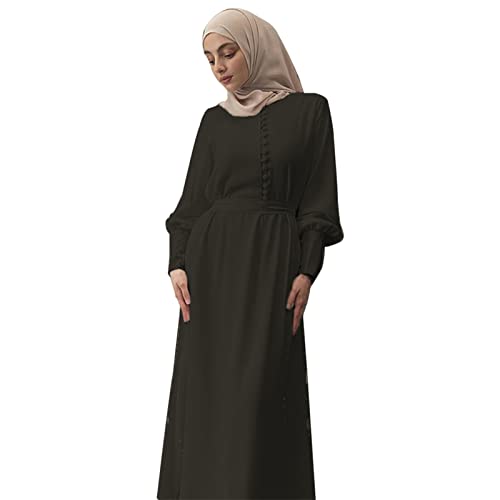 Bluelucon Gebetskleidung Für Frauen Islam Set Burka Ganzkörper Damen Abayas Für Damen Kleider Für Jeden Anlass Mit Voller Länge Hijab Kleid Schwarz L von Bluelucon