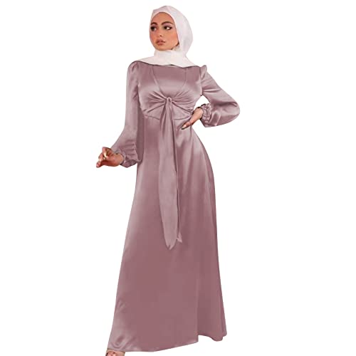 Bluelucon Gebetskleidung Für Frauen Islam Set Hijab Kleid Burka Abaya Set Lang Elegant Kleider Für Jeden Anlass Muslimische Geschenke Für Frauen 0620A-Lila S von Bluelucon