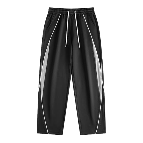 Bluelucon Jogginghose Herren Breitbeinhose Streifen lockere Sporthose Atmungsaktive Übergrößen Haushose Sweatpants Universal Fit Hose mit Taschen Cargohose Trackpants Bluelucon Jogginghose Herren Breitbeinhose Streifen lockere Sporthose Atmungsaktive Übergrößen Haushose Sweatpants Universal Fit Hose mit Taschen Cargohose Trackpants von Bluelucon