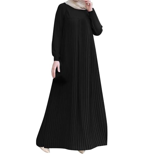 Bluelucon Kaftan Damen Lang Arabisch Hijab Kleidung Modern Ferace Giyim Muslim Dubai Kaftan Kleid Für Ramadan Mit Hijab Kleid In Voller Länge Schwarz M von Bluelucon