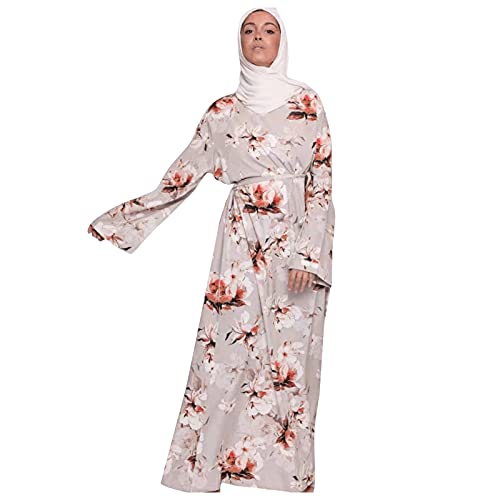 Bluelucon Prayer Dress Muslim Women Islamische Burka Namaz Elbisesi Kadin Türkisch Muslimische Lang Kleider Set Beten Kleidung Für Frauen Muslim 0620A-Rosa M von Bluelucon