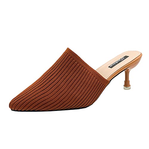 Bluelucon Sandaletten Plateau Blockabsatz Elegante Pantoletten Mit Absatz Mules mit hohem Blockabsatz Absatzschuhe Schlappen Sommer Elegant Leicht Plateusandaletten Elegant von Bluelucon