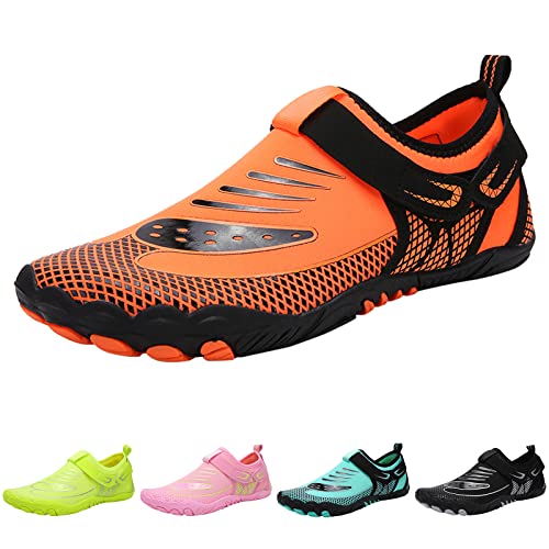 Bluelucon Schwimmschuhe Damen Barfussschuhe Barfußschuhe Herren Badeschuhe Wasserschuhe Kinder Strandschuhe Jungen Mädchen Surfschuhe Aquaschuhe Aqua Socke Barfuß für Strand Himmelblau 37 von Bluelucon