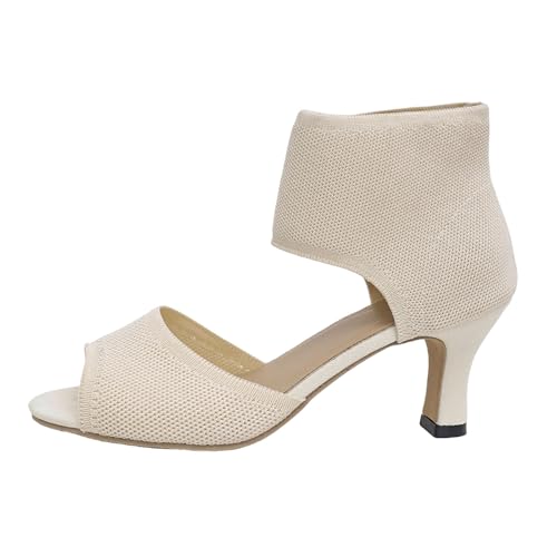 Damen Spangenpump Sommer Peep Toe Stöckelschuhe Sandalen mit Absatz Blockabsatz Absatzschuhe Sommerschuhe Orthopädische Elegant Sandaletten High Heels Bequem Schuhe von Bluelucon