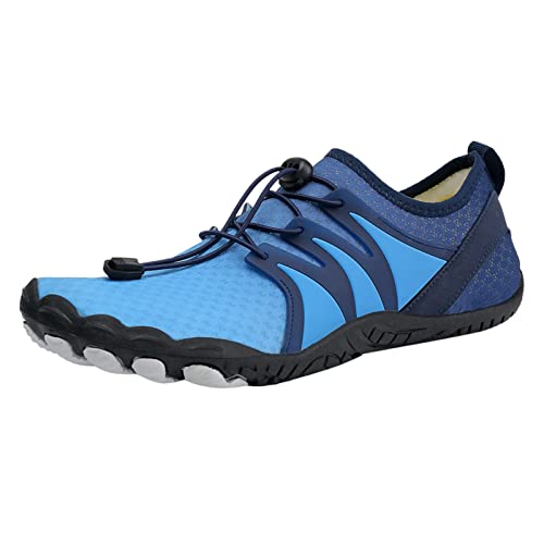 Herren Damen Barfußschuhe Atmungsaktiv Traillaufschuhe rutschfeste Fitnessschuhe Wasserschuhe Badeschuhe Damen Schwimmschuhe Strandschuhe Herren für Beach Pool Surfen Yoga Blau-b 37 von Bluelucon