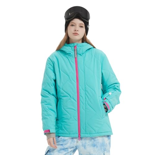 Bluemagic SkiJacken für Damen, Skianzüge Schneeanzüge Outdoor Funktionsjacke, Winddicht Warm und Atmungsaktiv Reißverschlussöffnung(Blau,L) von Bluemagic