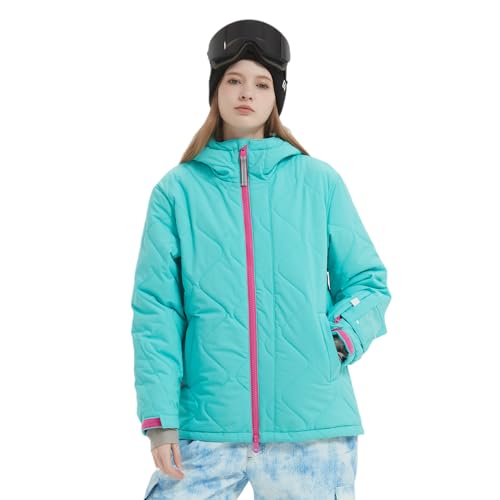 Bluemagic SkiJacken für Damen, Skianzüge Schneeanzüge Outdoor Funktionsjacke, Winddicht Warm und Atmungsaktiv Reißverschlussöffnung(Blau,M) von Bluemagic