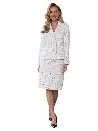 Bouclé Blazer in 3 Farben (Weiß, L) von Bluemary