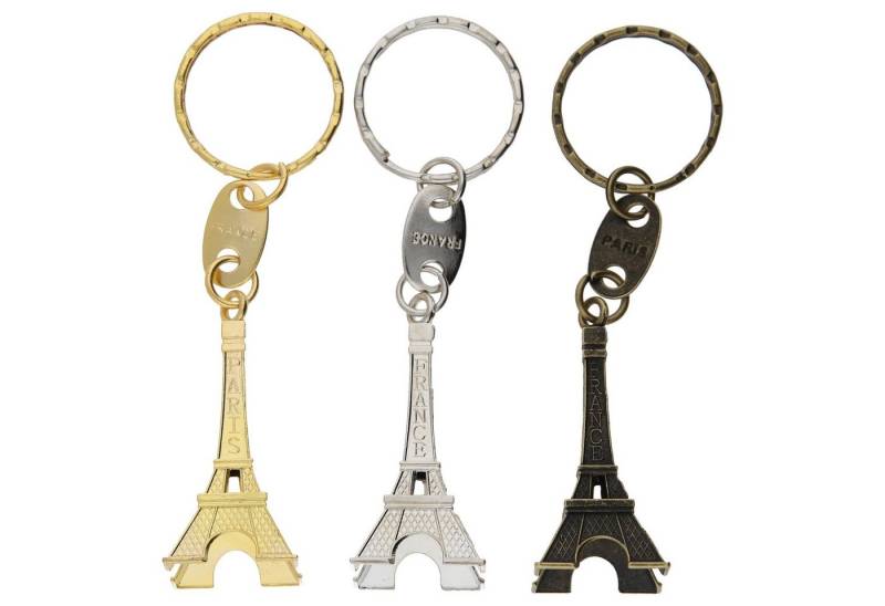 Blümelhuber Schlüsselanhänger Set -3er Set Eiffelturm Schlüsselanhänger Metall (3-tlg), Eiffelturm von Blümelhuber