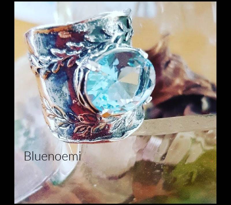 Ring Für Frau/Geschenk Mutter Hippie Sterling Silber Frauen Boho Cz Zirkon Israel Schmuck von Bluenoemi
