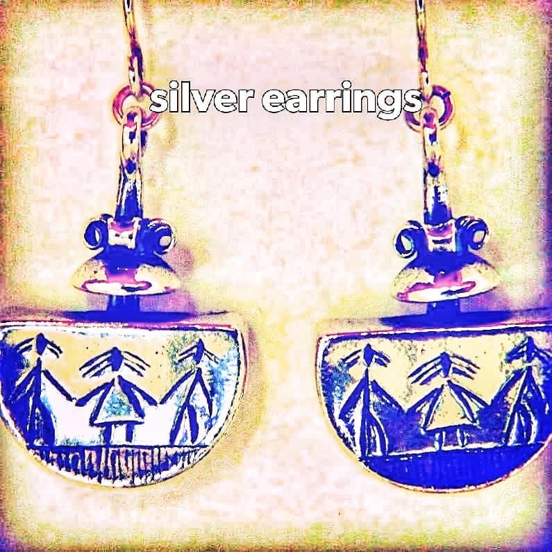 sterling Silber Naif Designer Ethno Ohrringe von Bluenoemi