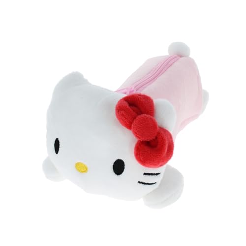 Blueprint Collections Hello Kitty Plüsch-Federmäppchen, niedliches Schulbedarf, Federmäppchen für Mädchen, Hello Kitty Schreibwaren und Geschenke, mehrfarbig, Plüsch-Form von Blueprint Collections