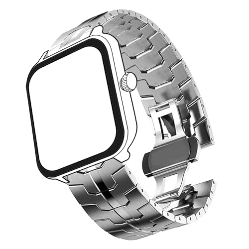 Bleushaweu 20mm 22mm Armband Kompatibel mit Blackview Smartwatch, Classic hohe Qualität Edelstahl Uhrenarmband Kompatibel für IOWODO/Blackview R50,R30 Pro,W60,W40,R60 (Silber, 20mm) von Blueshaweu