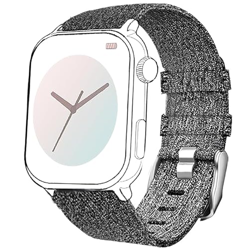 Blueshaweu 18mm 20mm 22mm Armband Kompatibel Für Ice-Watch - Ice Smart Serie, Nylon Strick Replacement Uhrenarmband Kompatibel mit Ice Smart Serie Smartwatch (grau, 22mm) von Blueshaweu
