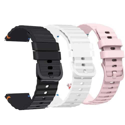 Blueshaweu 18mm 20mm 22mm damen Armband Kompatibel Für Ice-Watch - Ice Smart Serie, Metall Band Premium Edelstahl Bracelet Gurt Kompatibel mit Ice Smart Serie Smartwatch (3 Pack-A, 22mm) von Blueshaweu