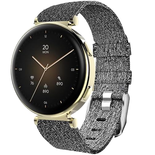 Blueshaweu 18mm Armband Kompatibel Für Hama Smartwatch 7000 1,32“, Nylon Strick Replacement Uhrenarmband Kompatibel für Hama 7000 Smartwatch (grau) von Blueshaweu