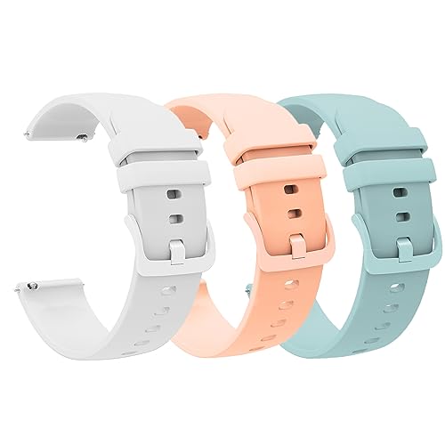 Blueshaweu 18mm armband Kompatibel für AKUMAKA 4G Kinder Smartwatch T40, Sport Silikon Armbänder Kompatibel mit AKUMAKA T40 /Minilandia T40/SWGOTA T40 /TotsyFun T40 Kinder Smartwatch (3 Pack-A) von Blueshaweu