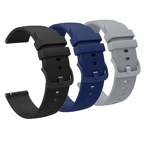 Blueshaweu 18mm armband Kompatibel für AKUMAKA 4G Kinder Smartwatch T40, Sport Silikon Armbänder Kompatibel mit AKUMAKA T40 /Minilandia T40/SWGOTA T40 /TotsyFun T40 Kinder Smartwatch (3 Pack-B) von Blueshaweu