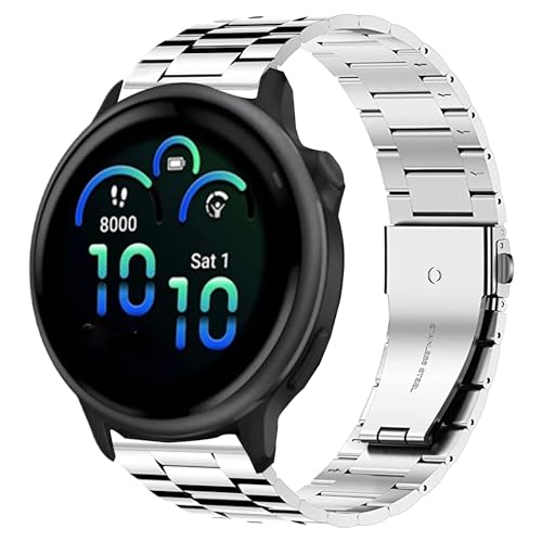 Blueshaweu 22mm Armband Kompatibel mit Garmin Vivoactive 6 - GPS-Smartwatch, Classic Edelstahl Uhrenarmband Kompatibel mit Garmin Vivoactive 6 (Silber) von Blueshaweu