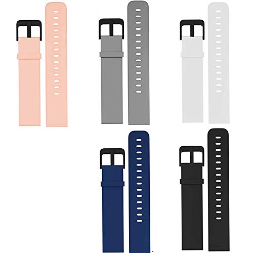 Blueshaweu Armband Kompatibel Für AKUMAKA Damen Smartwatch 1,32'', Sport Silikon Classic Ersatz Uhrenarmband Für AKUMAKA I70 Smartwatch (5 Pack) von Blueshaweu