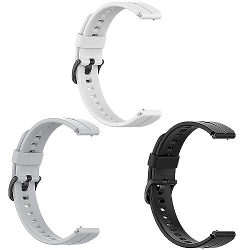 Blueshaweu Weiches Silikon Ersatzarmband Kompatibel mit DIGEEHOT H39R / HENGTO H39PLUS Smartwatch, 16mm Armband für Jungen und Mädchen (3 Pack) von Blueshaweu