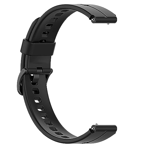 Blueshaweu Weiches Silikon Ersatzarmband Kompatibel mit DIGEEHOT H39R / HENGTO H39PLUS Smartwatch, 16mm Armband für Jungen und Mädchen (schwarz) von Blueshaweu