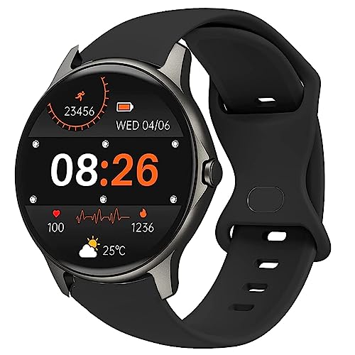 Blueshaweu Armband Kompatibel Für LW51 Smartwatch, weiche Sport Silikon Ersatz Uhrenarmband Für ENOMIR LW51 / Gydom LW51 Smartwatch (schwarz) von Blueshaweu