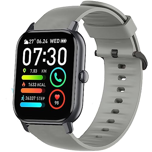 Blueshaweu Armband Kompatibel Für P66D Smartwatch 1,85'', Sport Silikon Ersatz Uhrenarmband Für Aptkdoe P66D / Dotn P66D / Ddidbi P66D Smartwatch 1.85 Zoll (grau) von Blueshaweu