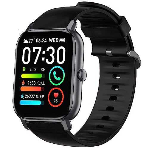 Blueshaweu Armband Kompatibel Für P66D Smartwatch 1,85'', Sport Silikon Ersatz Uhrenarmband Für Aptkdoe P66D / Dotn P66D / Ddidbi P66D Smartwatch 1.85 Zoll (schwarz) von Blueshaweu