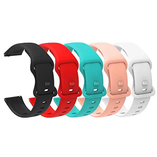 Blueshaweu Armband Kompatibel Für P66D Smartwatch 1,85'', weiche Sport Silikon Ersatz Uhrenarmband Für Aptkdoe P66D / Dotn P66D / Ddidbi P66D Smartwatch 1.85 Zoll (5 Pack-A) von Blueshaweu