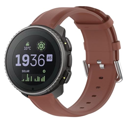 Blueshaweu Armband Kompatibel Für SUUNTO Vertical, Classic Leder Ersatz Uhrenarmband Für SUUNTO Vertical GPS (braun) von Blueshaweu