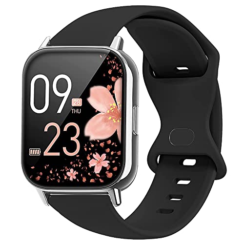 Blueshaweu Armband Kompatibel Für SWGOTA 2023 Smartwatch Damen 1.85", Classic Sport Silikon Ersatz Uhrenarmband Für SWGOTA CS2PRO Smartwatch (schwarz) von Blueshaweu