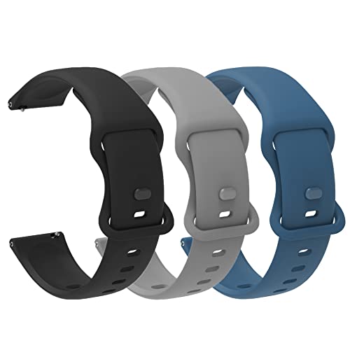 Blueshaweu Armband Kompatibel Für TOOBUR IDW16/ IDW19 Smartwatch, Sport Silikon Ersatz Uhrenarmband Für TOOBUR IDW16 / TOOBUR IDW19 / Loddery IDW19 Smartwatch (3 Pack-B) von Blueshaweu