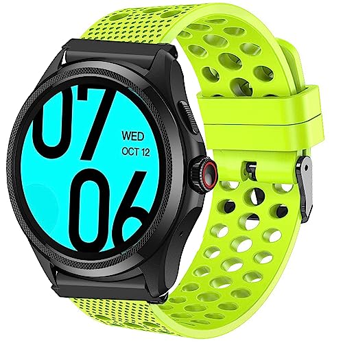 Blueshaweu Armband Kompatibel Für Ticwatch Pro 5, Atmungsaktiv Sport Silikon Ersatz Uhrenarmband Für Ticwatch Pro 5 Smartwatch (grün) von Blueshaweu