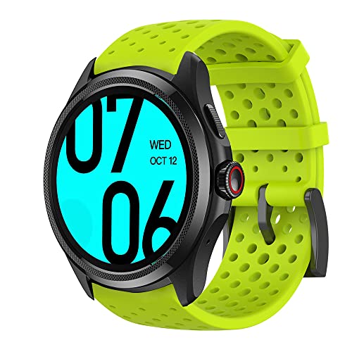 Blueshaweu Armband Kompatibel Für Ticwatch Pro 5, Classic Sport Silikon Ersatz Uhrenarmband Für Ticwatch Pro 5 Smartwatch (grün) von Blueshaweu